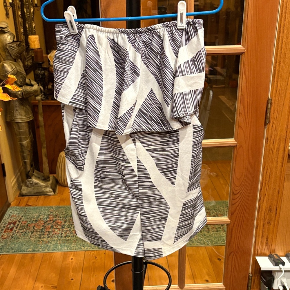 Black and White Patterned Romper